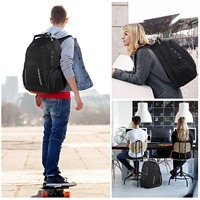 2022 business 17 pouces sac à dos d'ordinateur portable de voyage pixel avec serrure tsa sac à dos étanche antivol pour ordinateur portable avec usb