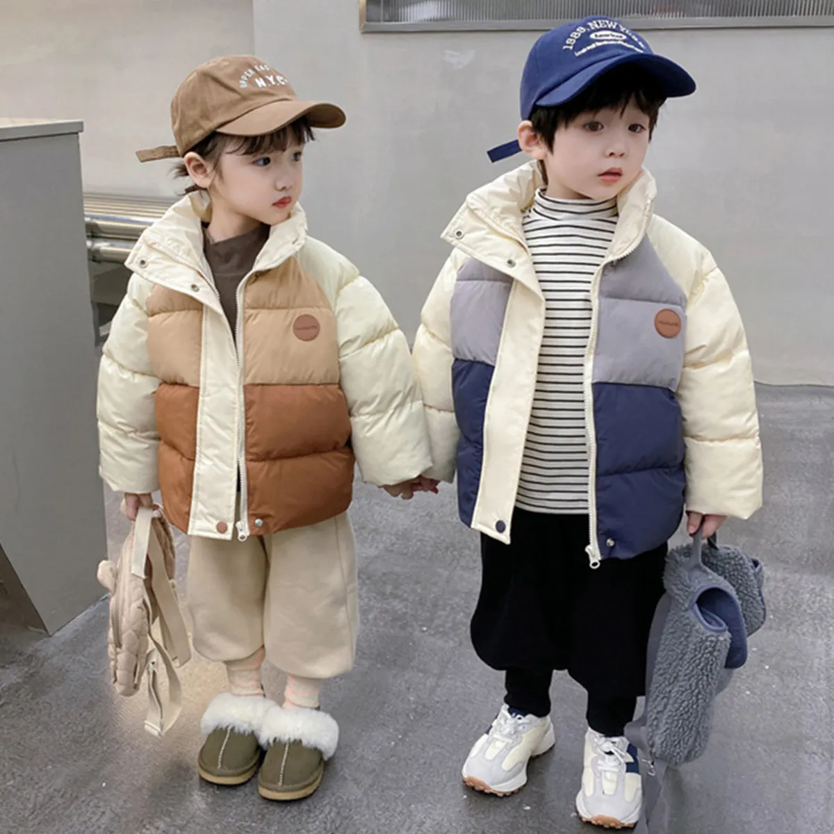 2022 fashionable warm baby boy coat kids winter down jacket