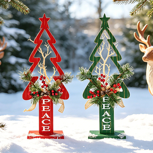 Classic Eco Friendly Durable <b>Wooden</b> Mailbox Post Lamp Street Light Christmas Decoration for Hotel Bar Shop Front Desk Ornaments - Product Image 4