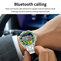 AW12 1,28 pulgadas Ultraclear Fitness Tracker Reloj inteligente Monitor de ritmo cardíaco Sueño Compatible con Android Banda de acero Rastreador de calorías