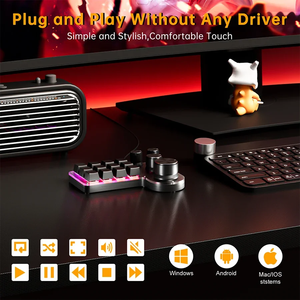 Teclado Macro Programable de 12 Teclas y 4 Perillas, Teclado Mecánico Portátil RGB para Juegos, Macropad Personalizable con Interruptores Intercambiables en Caliente para <span class=keywords><strong>Photoshop</strong></span> - Product Image 3