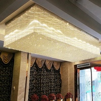 Lustre créatif de luxe à grand pendentif en cristal pour hall d'hôtel, réception, restaurant, table de sable, luminaire d'ingénierie