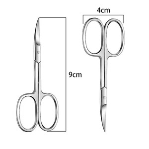 Tijeras de Manicura de Acero Inoxidable con Punta Curva para Cejas, Herramienta de Cuidado Personal, Descuento por Compra Mixta de Alta Calidad - Product Image 2