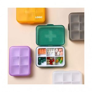 Boîte de rangement pour pilules de voyage à 6 compartiments - Mini boîte à médicaments portable pour pilules, bijoux et articles essentiels - Product Image 1