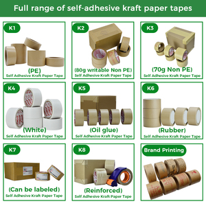 Custom <strong>Wholesale</strong> Printed Reinforced Water Activated Kraft Paper <strong>Tape</strong> Jumbo Roll with logo - Product Image 3