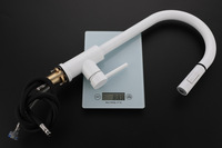304 robinet de cuisine en acier inoxydable lavabo évier robinet télescopique chaud et froid