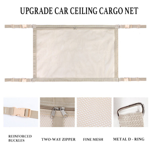 <span class=keywords><strong>Filet</strong></span> de chargement pour plafond de voiture avec 4 boucles de fixation <span class=keywords><strong>Filet</strong></span> de <span class=keywords><strong>rangement</strong></span> pour plafond à double couche réglable pour SUV - Product Image 4
