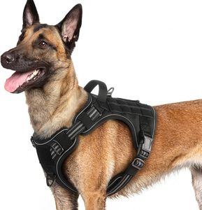 Échantillon gratuit réfléchissant la sécurité sans traction harnais pour chien de compagnie avec poignée gilet pour chien de service - Product Image 5