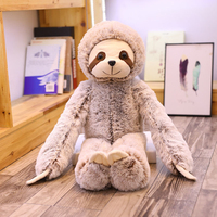 Peluche paresseux lestée de haute qualité, mignonne, jouets en peluche lestés pour enfants, peluche douce lestée, animal en peluche personnalisé, vente en gros