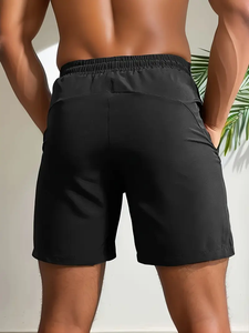 Dropshipping Pantalones cortos atléticos para hombres, secado rápido, transpirable, absorbe el sudor, estirable, poliéster 100%, estilo casual - Product Image 6