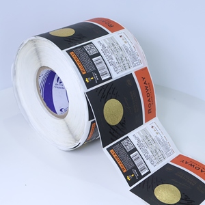 Manufacturer High Grade Self Adhesive <strong>Roll</strong> <strong>Labels</strong> for Perfume Sport Nutrition Packaging Luxury Waterproof Embossed Gold Foil - Product Image 2