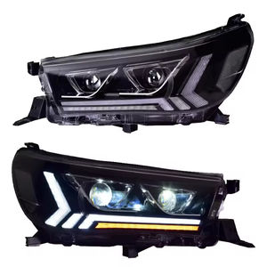 Faros Delanteros LED para Hilux Revo <span class=keywords><strong>Vigo</strong></span> 2015-2021, Actualización de Faros Delanteros de Doble Haz, Luces Traseras Dinámicas, Gran Oferta, Nuevo, 6500k - Product Image 1
