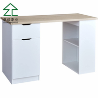 Bureau d'ordinateur pliable moderne pour la maison, table d'écriture en bois avec rangement