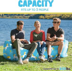 Modern Outdoor Portable <b>Inflatable</b> <b>Sofa</b> Water Beach Lawn Park Air Bed Foldable Sleeping Bag Oxford - Product Image 6