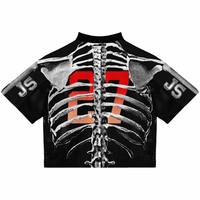 OEM ODM Herren Unisex Boxy Retro Fußballtrikot Übergroß Digital Bedruckt 100% Baumwolle Vintage Grafik American Football Trikot
