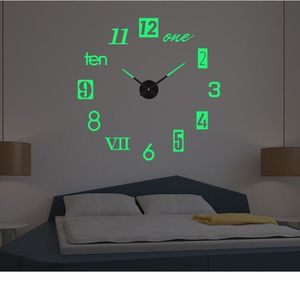 90CM Big Home <span class=keywords><strong>Wanduhr</strong></span> 3D DIY Acryl spiegel Aufkleber - Product Image 6