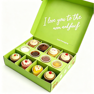 Emballage de beignets en papier biodégradable de qualité alimentaire avec logo personnalisé, rose, pour <span class=keywords><strong>livraison</strong></span> rapide de mochi donuts, avec fenêtre - Product Image 6