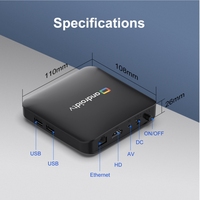 Decodificador Daqu H96 Max con Amlogic S905L3, Android 14, Control Remoto por Voz, Puerto LAN 100M, 4K, 2GB/8GB, 2GB/16GB, a Bajo Precio
