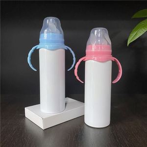 Diy White Blanks Sublimation 8Oz 240Ml Baby Keeps Drinks Hot and Cold Infant Toddler Eco Friendly Feeding <b>Bottle</b> - Product Image 2