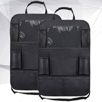 Organisateur de siège arrière de voiture avec support de tablette à écran tactile + 9 poches de rangement tapis de protection de siège de voiture pour enfants et tout-petits