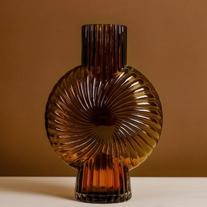 टेबलटॉप घर के सजावट के लिए हाथ से उड़ा आधुनिक डिजाइन ग्लास <span class=keywords><strong>vase</strong></span> - Product Image 4