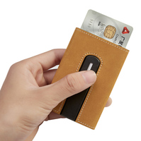 Portefeuille minimaliste personnalisé avec logo, best-seller, blocage RFID, porte-cartes en métal