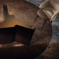 Ensemble de table à manger ronde personnalisée pour hôtel pour 6 personnes avec 4 chaises rembourrées, mobilier de banquet moderne pour restaurant