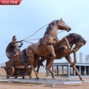 Outdoor Lebensgröße Apollo Chariot Pferd Bronze Skulptur Statue - Product Image 1