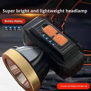 Lampe frontale haute puissance longue portée (200-500m) rechargeable, étanche IP65, à intensité variable, pour extérieur, avec batterie lithium grande capacité - Product Image 6