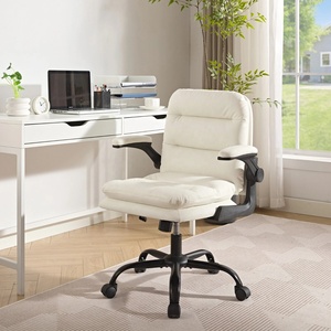 <span class=keywords><strong>Chaise</strong></span> <span class=keywords><strong>de</strong></span> <span class=keywords><strong>bureau</strong></span> ergonomique exécutive <span class=keywords><strong>vintage</strong></span> en cuir blanc 2026 avec dossier haut réglable et coussin à ressorts - Product Image 2