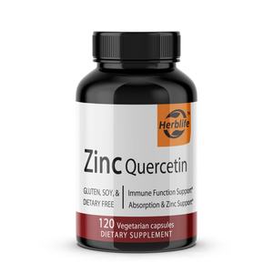 OEM/ODM Vente chaude de capsules végétariennes de zinc et de quercétine 120 - Compléments de zinc pour le soutien immunitaire pour les hommes et les femmes - Product Image 1