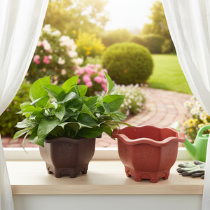 CASAMAX WL AM-0466-14 Vaso per Fiori in PE Resistente per Giardini Interni 13x13x10 Cm Cina - Product Image 3