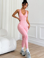 Combinaison de sport pour femme, sans manches, imprimé léopard 13 couleurs, dos noué et entrecroisé, effet push-up, séchage rapide, pour gym, sport et yoga