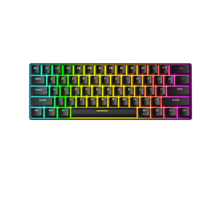 <span class=keywords><strong>Clavier</strong></span> <span class=keywords><strong>Gaming</strong></span> <span class=keywords><strong>Mécanique</strong></span> 60 Pour Cent Ergonomique Durable avec Câble USB-C Détachable, Mini <span class=keywords><strong>Clavier</strong></span> Blanc avec Switches Rouges - Product Image 1