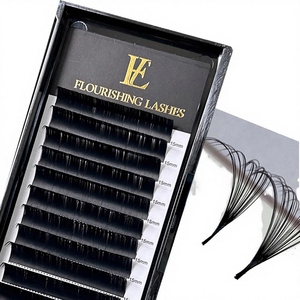 Extensions de cils naturelles faites à la main, vegan, sans cruauté, longues, super mates, souples, volume russe individuel 0.07 0.05 0.03 7mm Cc - Product Image 4