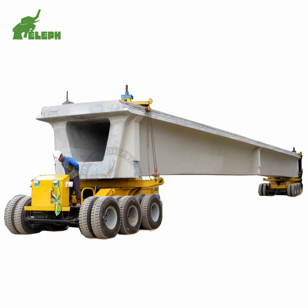 3 Axle 150ton Bridge Pipe Transportation Self-propelled Tow Girder Trailer