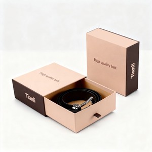 Boîte d'emballage en papier cartonné de luxe pour ceinture <span class=keywords><strong>homme</strong></span> avec impression numérique de logo personnalisé, boîte cadeau pour portefeuille <span class=keywords><strong>homme</strong></span> - Product Image 4