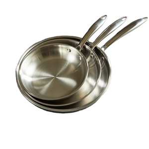 Poêle à frire en acier inoxydable 304, vente en gros, antiadhésive, type wok - Product Image 1