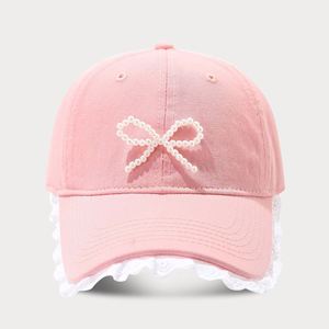 Casquettes de baseball pour femmes, sportives, neuves, à visière en dentelle, avec nœud en perles, à dessus souple - Product Image 4