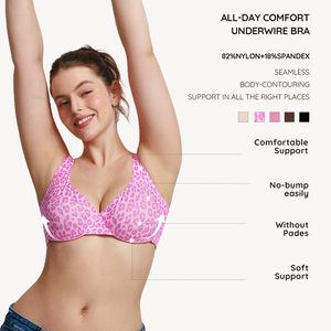 <span class=keywords><strong>Reggiseno</strong></span> Waistdear all'ingrosso senza cuciture, traspirante, push-up, con ferretto, scollo a V profondo, mezza coppa, spalline regolabili, non imbottito, per donna, uso quotidiano - Product Image 2
