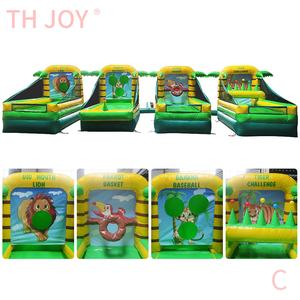 Envío Rápido por Aire a Domicilio, <span class=keywords><strong>Juegos</strong></span> Deportivos Inflables <span class=keywords><strong>Interactivos</strong></span> 4 en 1, Aro de Baloncesto, Fútbol, Dardos, Juego de Lanzamiento de Anillos - Product Image 5