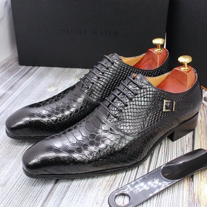 Chaussures Oxford pour hommes en cuir véritable faites à la main, grande taille, à enfiler, semelle en caoutchouc, style britannique polyvalent pour l'automne/hiver/été - Product Image 2