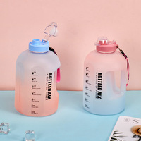 새로운 최고 판매자 Bpa Free 플라스틱 친환경 물병 타임 스탬프 2.2L 시간 마커가 있는 동기 부여 물병