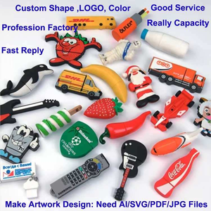 Tùy chỉnh chuyên nghiệp mềm PVC Bút USB <span class=keywords><strong>2.0</strong></span> 3.0 ổ đĩa <span class=keywords><strong>flash</strong></span> ý tưởng của bạn 2D 3D cao su phim hoạt hình đĩa Bộ nhớ USB 8GB 16GB 32GB pendrives - Product Image 4
