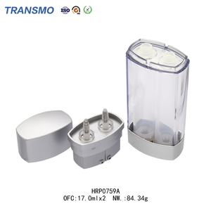 Envase Cosmético de Doble Cámara para Base de Maquillaje Líquida de 17 ml * 2, Botella con Doble Tubo y Bomba de Espuma para Crema Facial - Product Image 3