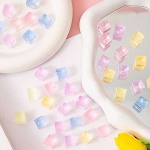 <b>Mini</b> Ice Cube Squeezing Fun Fidget Toys Silicone Stress Relief For Kids And Adults Unisex Colorful Transparent Jelly Bricks - Product Image 4