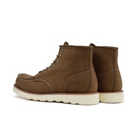 Bottes Chukka Goodyear personnalisées en cuir véritable pour hommes, hauteur de cheville, bottes de travail du désert occidental avec fermeture à lacets, bout carré