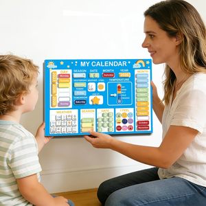 Calendario de Pizarra Blanca para Niños 2026: Mi Primer Calendario Diario para Preescolar, Educación en Casa, Tabla de Días y Semanas para Niños Pequeños, Clima - Product Image 3