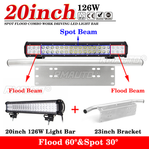 Car Number Plate Offroad Front License Number Plate <b>Bracket</b> Frame Holder Light Bar Mount Bumper for SUV Truck Vehicle - Product Image 2