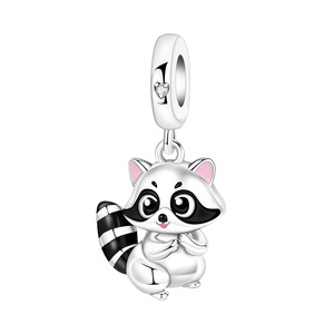 Colgante de mapache de cobre blanco al por mayor, colgante original de alta gama para pulsera y collar DIY para mujer - Product Image 1